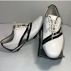 Stylish FootJoy Foo LoPro Collection Black & White Golf Shoes Ladies Size 8.5M